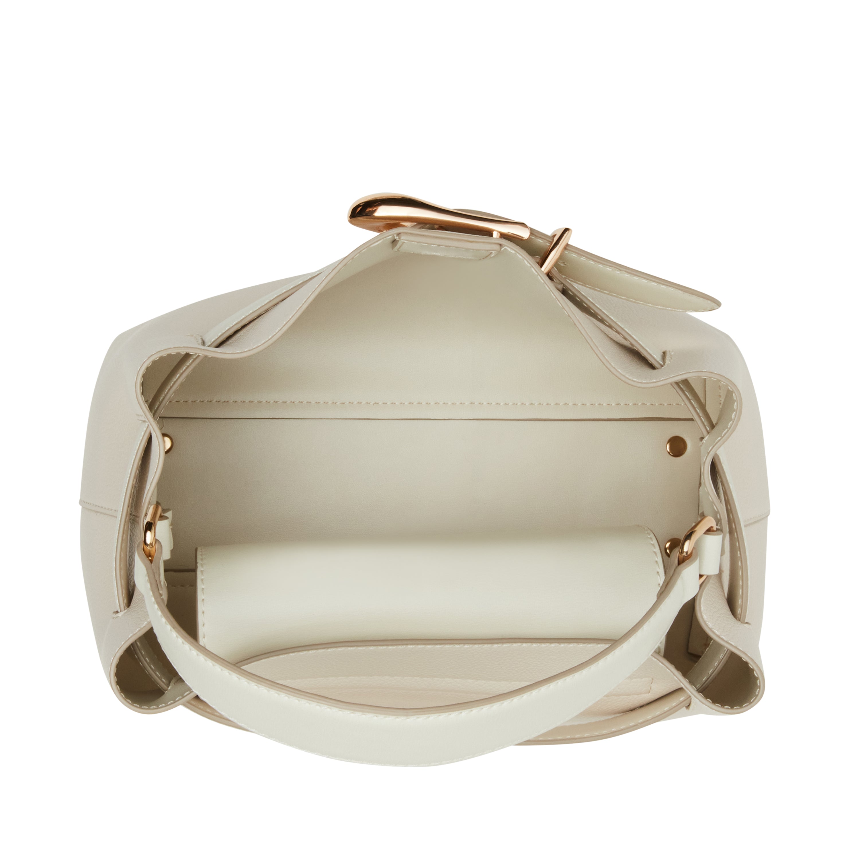 Anne Klein Sculpted Buckle Satchel Handbag
