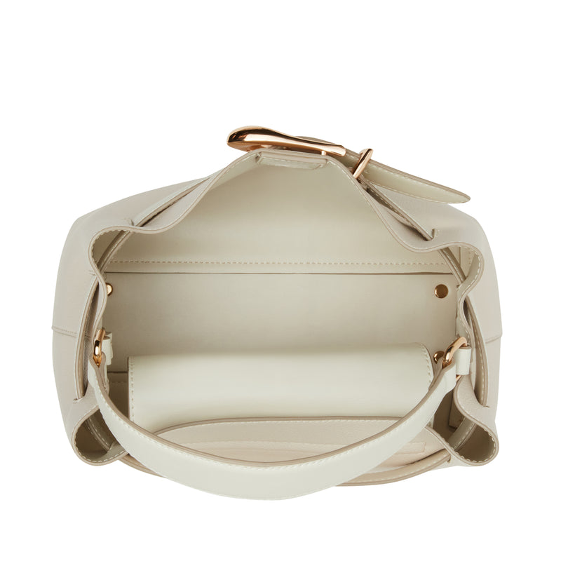 Anne Klein Sculpted Buckle Satchel Handbag