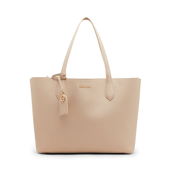 Anne Klein Bonded Double Compartment Tote Handbag