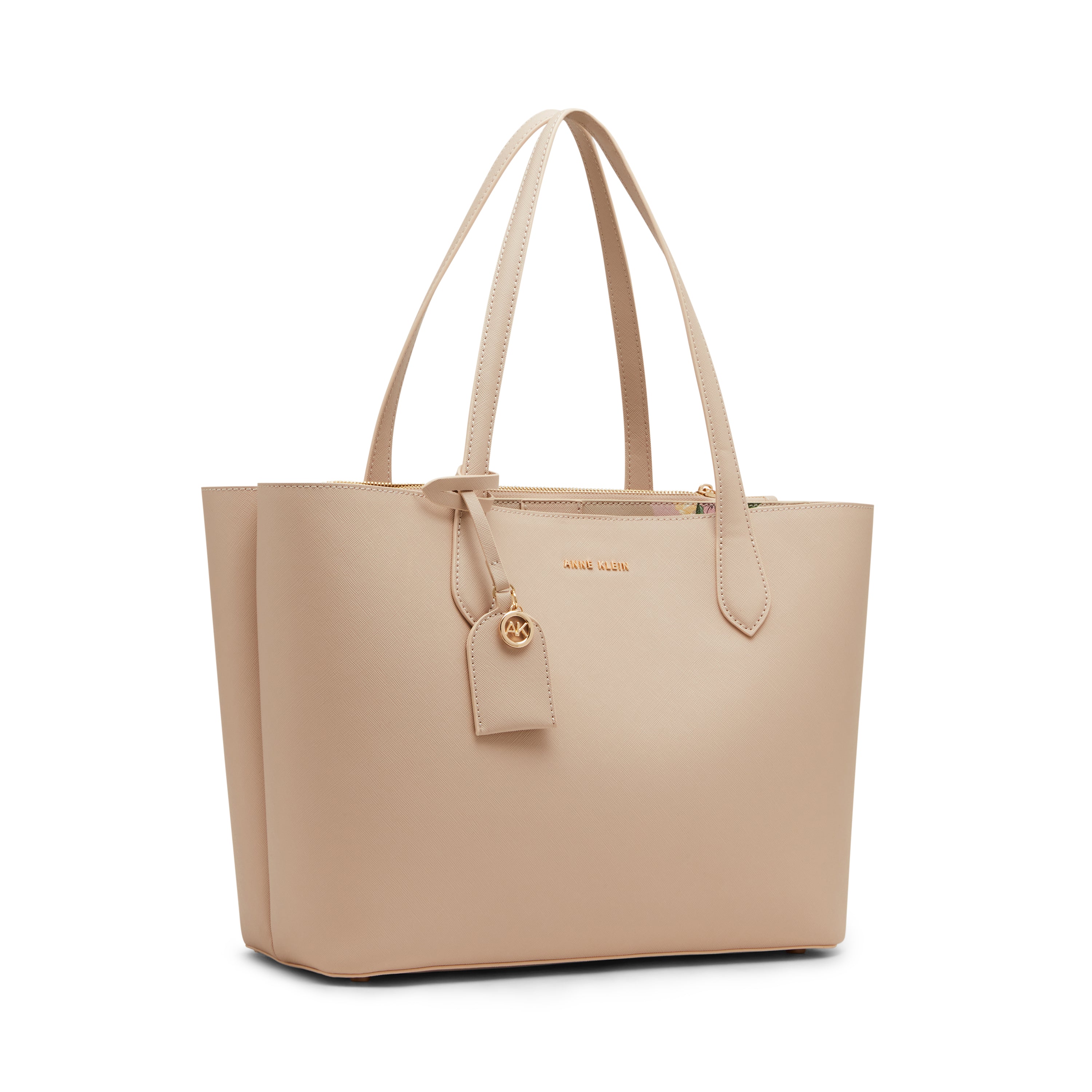 Anne Klein Bonded Double Compartment Tote Handbag