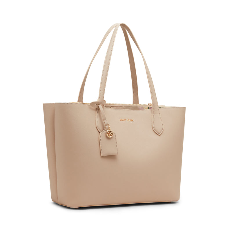 Anne Klein Bonded Double Compartment Tote Handbag