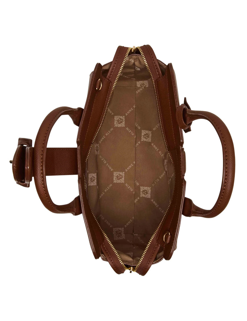 Anne Klein Convertible Covered Buckle Satchel Handbag – ShopCGX