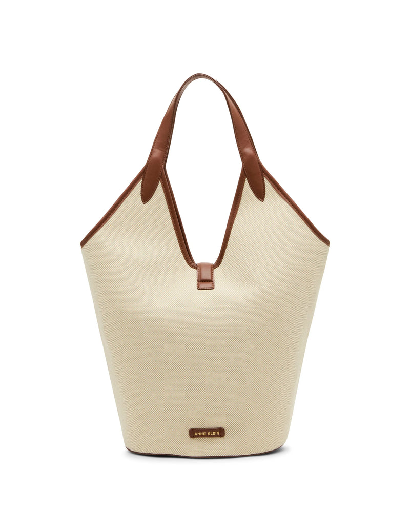 Anne Klein Angular Canvas Hobo Handbag
