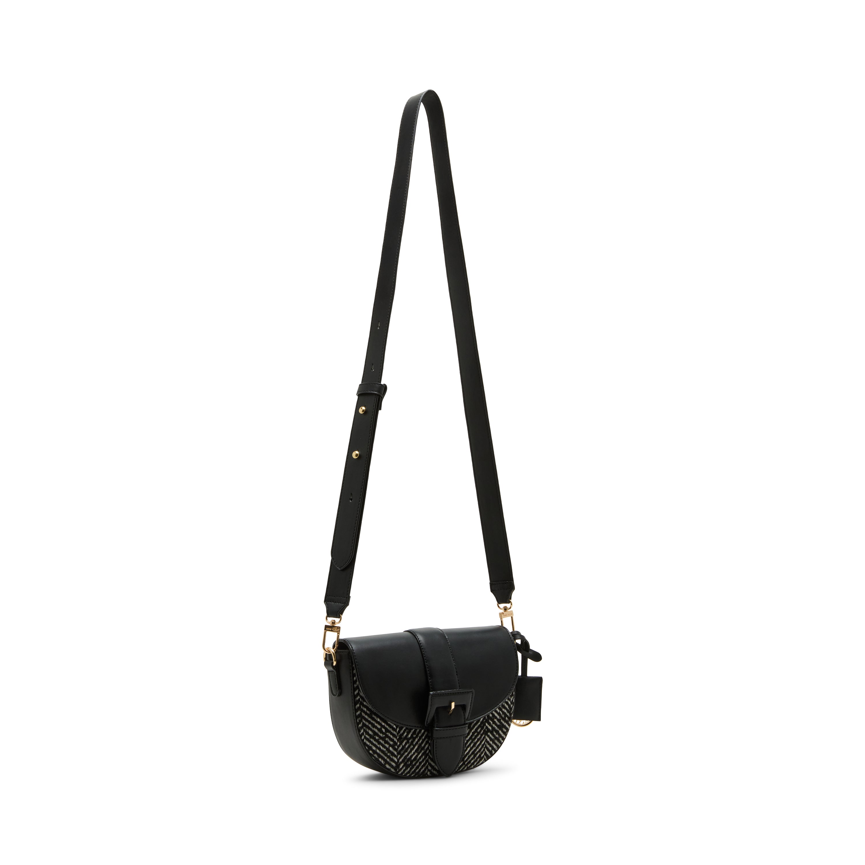 Anne Klein Covered Buckle Saddle Crossbody Handbag