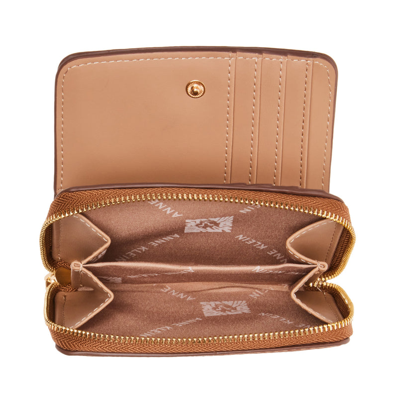 Anne Klein AK Bevel Logo Small Curved Wallet