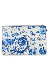 Anne Klein Blue Toile Wristlet with Insert