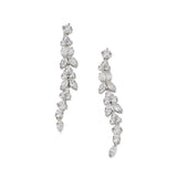 Nadri Prima Silver Cubic Zirconia Long Linear Earrings