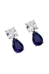 Nadri Rockstar Blue Pear Drop Earrings