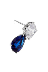 Nadri Rockstar Blue Pear Drop Earrings