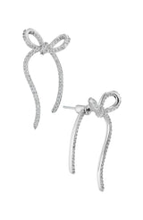 Nadri In The Air Cubic Zirconia Bow Jacket Earrings