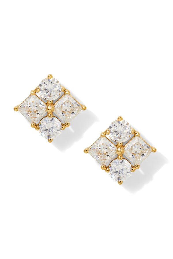Nadri Delphine Cluster Stud Earrings