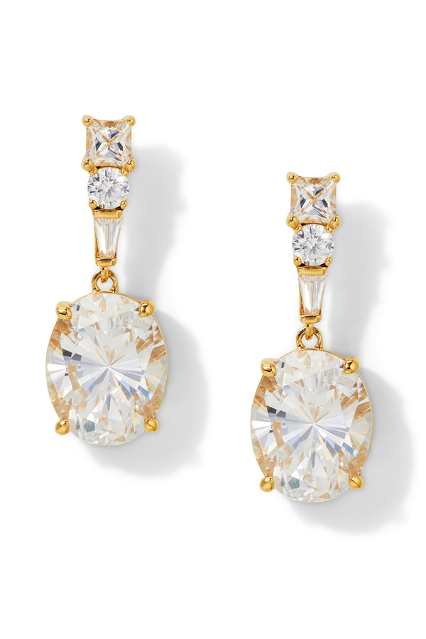 Nadri Delphine Oval CZ Drop Earrings