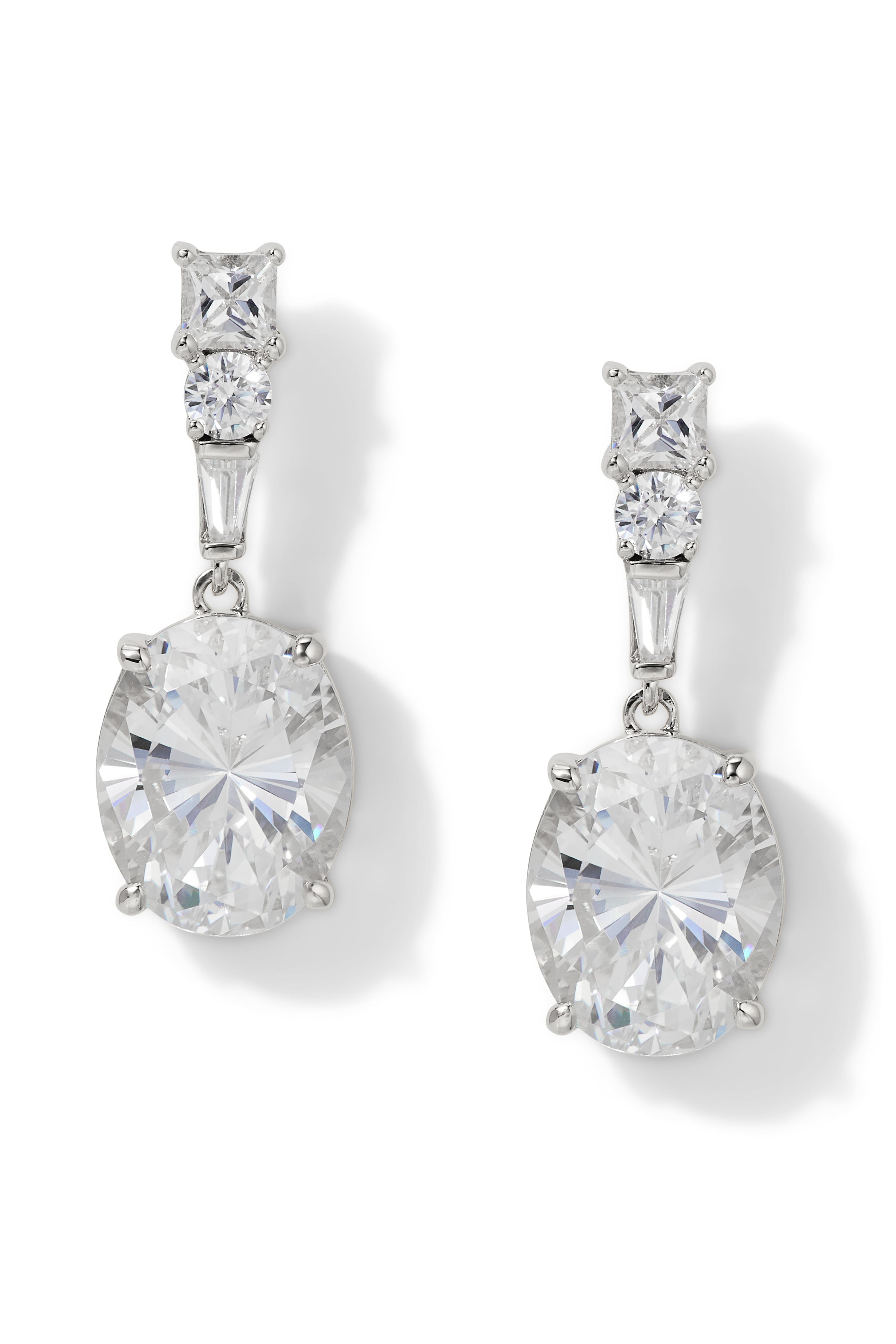 Nadri Delphine Oval CZ Drop Earrings