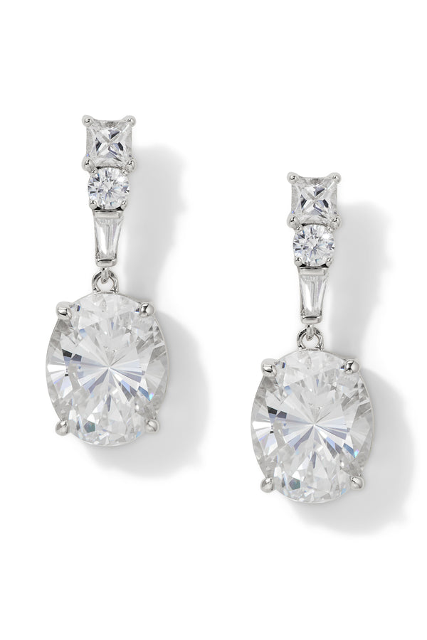 Nadri Delphine Oval CZ Drop Earrings