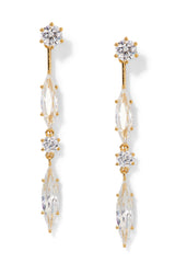 Nadri Beatrix Front Back Earrings