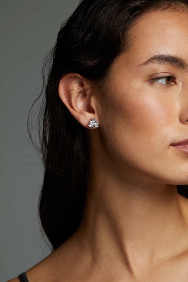 Nadri Luxor Trillion Stud Earrings