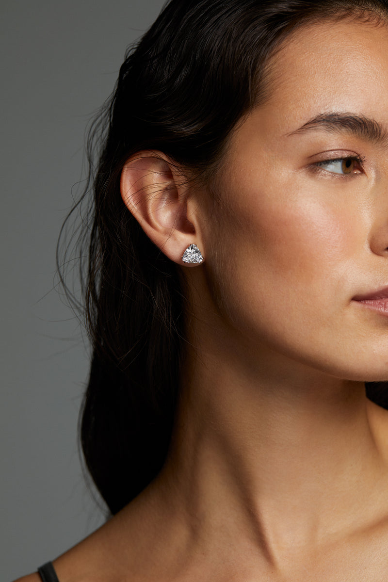 Nadri Luxor Trillion Stud Earrings