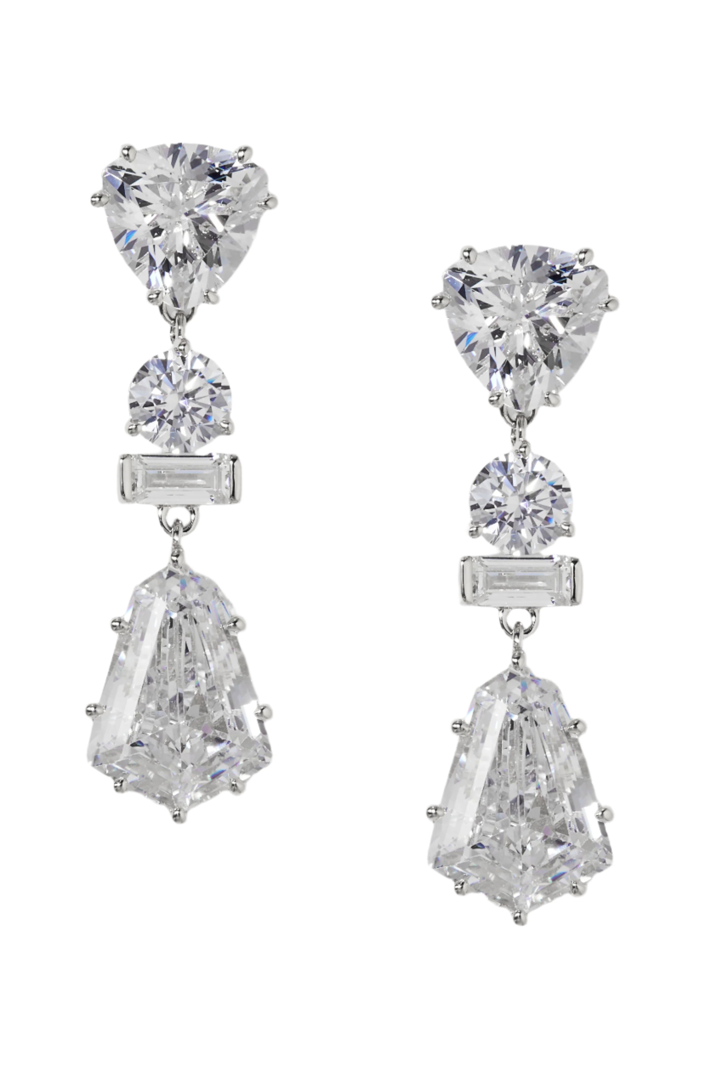 Nadri Luxor Kite CZ Drop Earrings