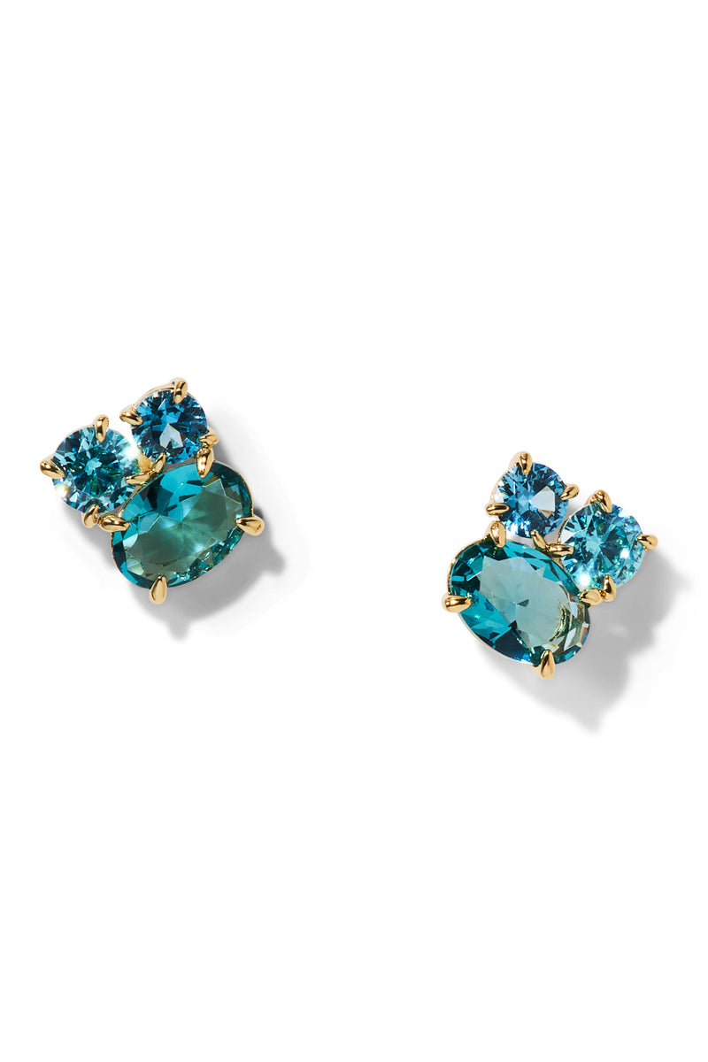 Nadri Stellar Multi Stone Cluster Stud Earrings