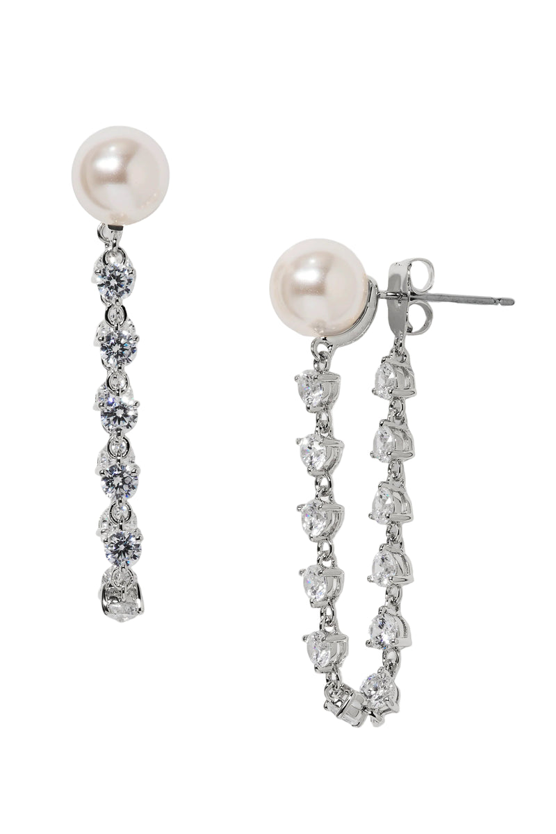 Nadri Venus Pearl Frontback Earrings