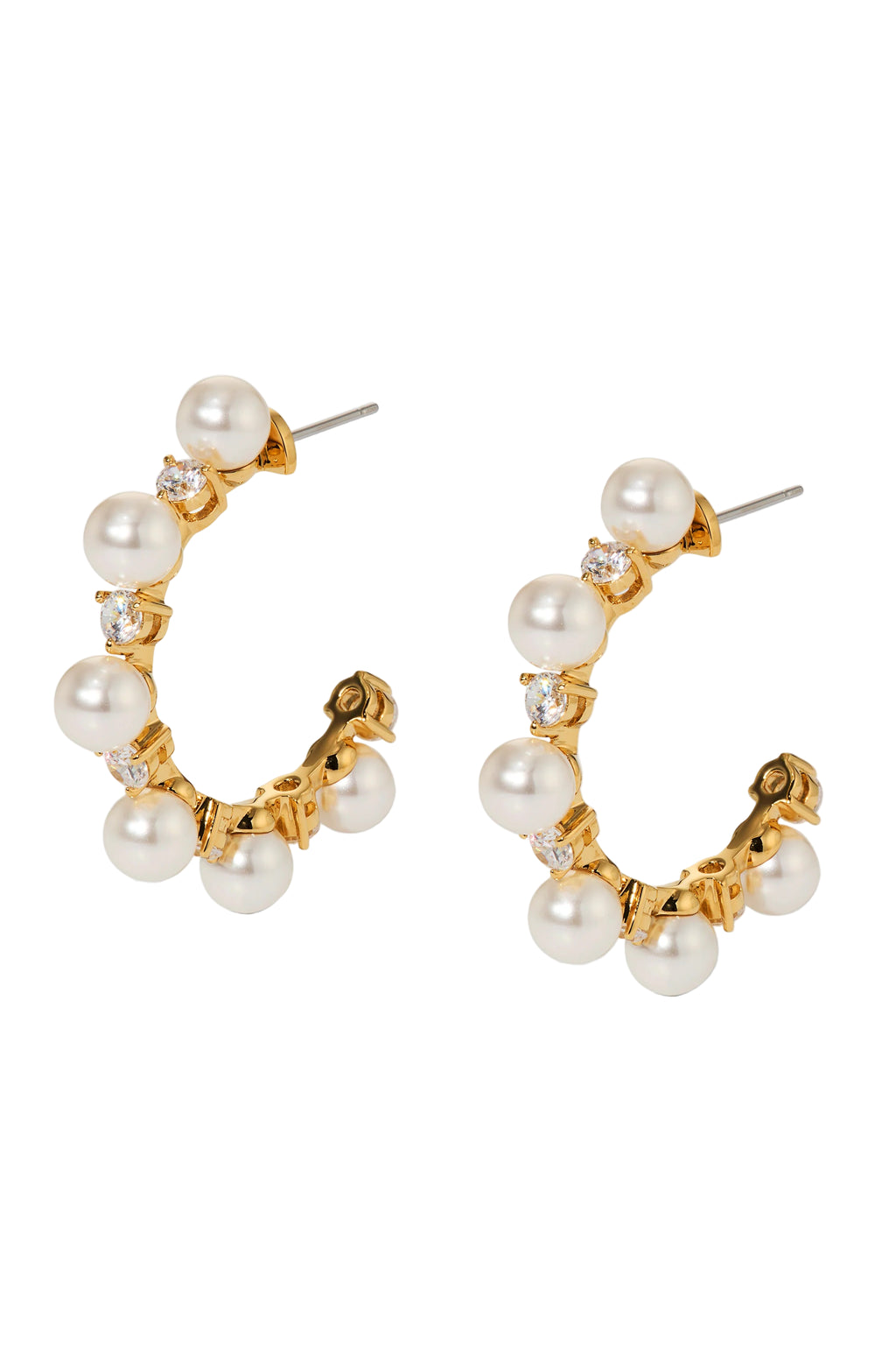 ◆pirukuru◆ Nadri Venus Pearl C Hoop Earrings – ShopCGX