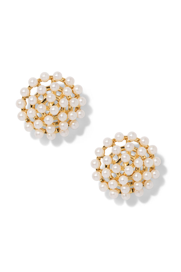Nadri Gold-Plated Pearl Stud Earrings