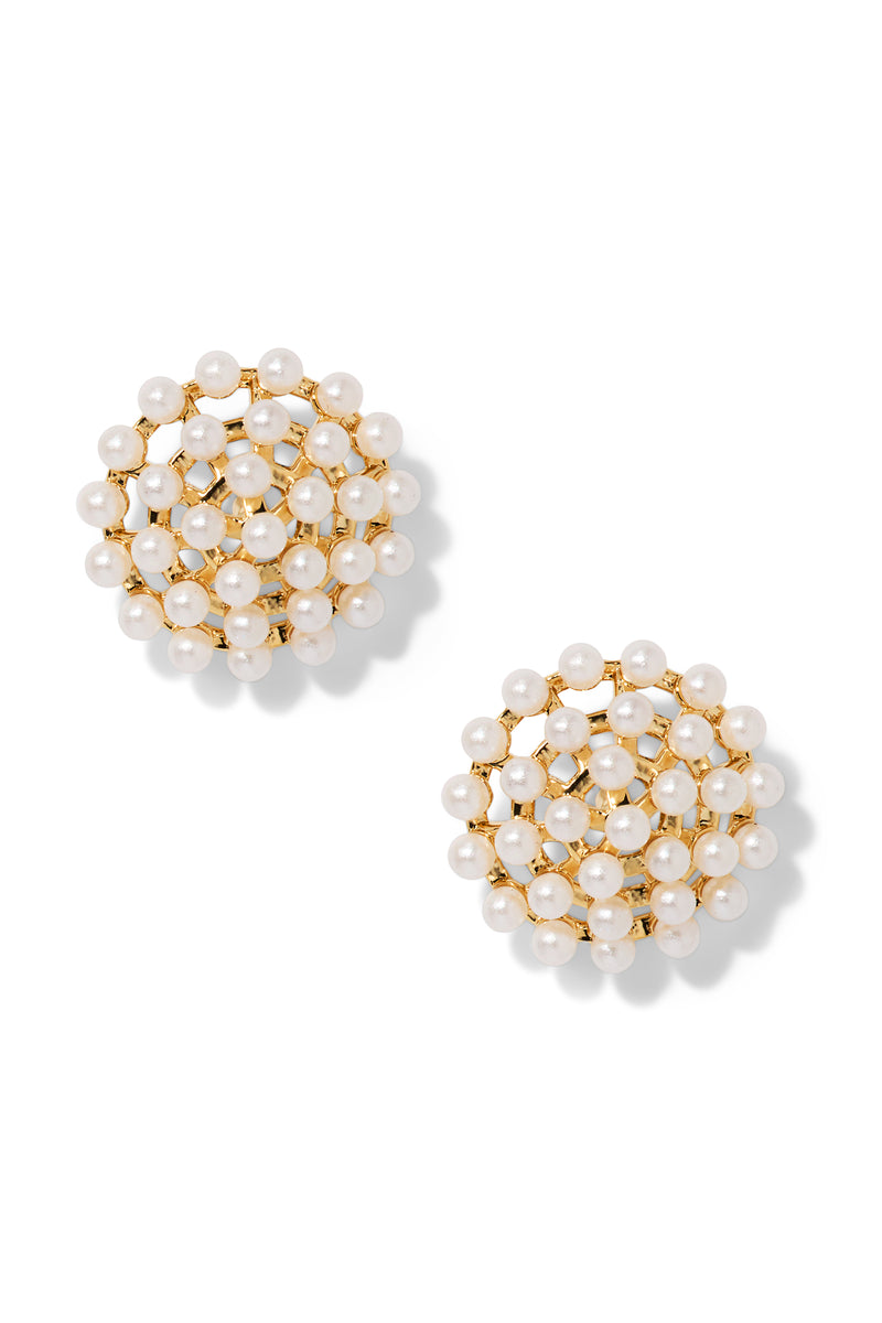 Nadri Gold-Plated Pearl Stud Earrings