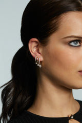 Nadri Bonne Annee Triple Illusion Hoop Earrings