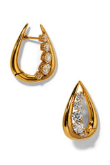 Nadri Phenom Gold Huggie Earrings