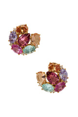 Nadri Mojito Multi Button Stud Earrings