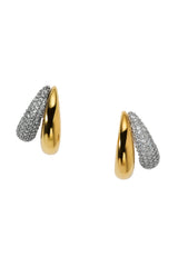 Nadri Gemini Double Illusion Hoop Earrings