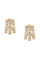 Nadri Twinnie Small Multi Gold Hoop Earrings