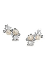 Nadri Under The Sea Climber Stud Earrings