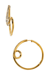 Nadri Muse Swirl Gold Hoop Earrings