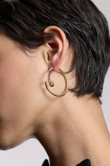 Nadri Muse Swirl Gold Hoop Earrings