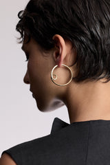 Nadri Muse Swirl Gold Hoop Earrings