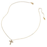 Nadri Gold Cubic Zirconia Cross Pendant Necklace