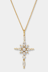 Nadri Cassi CZ Cross Pendant Necklace - Gold-Plated