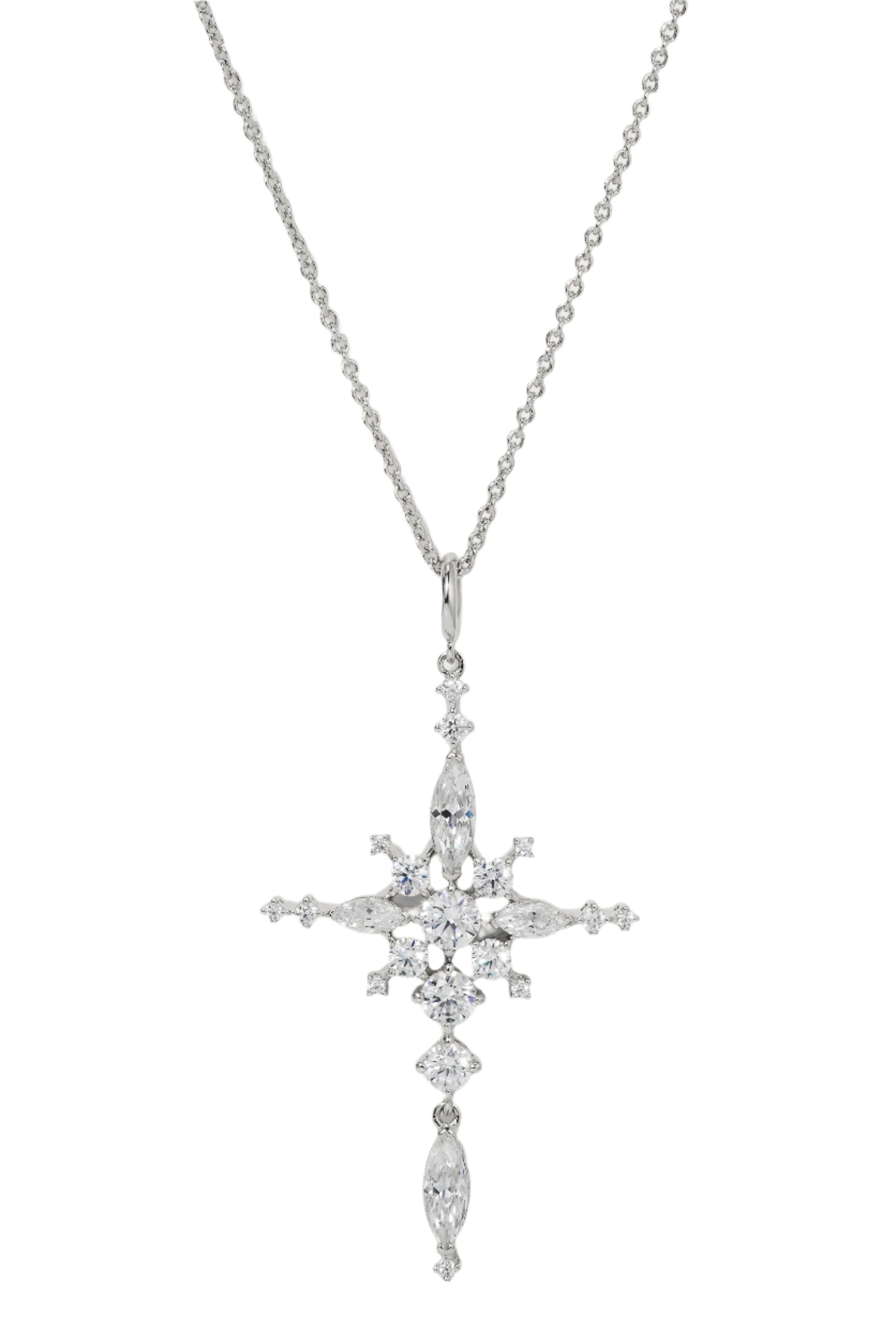 Nadri Cassi CZ Cross Pendant Necklace