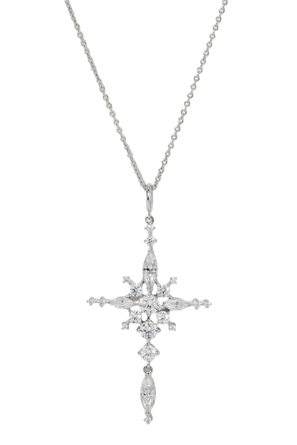 Nadri Cassi CZ Cross Pendant Necklace