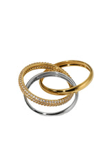 Nadri Gemini Trio Ring - Size 6