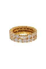 Nadri Twinnie Gold Double Ring Set - Size 7