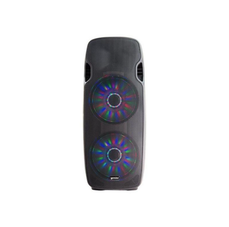 Gemini Multi-LED Dual 15" Bluetooth Loudspeaker