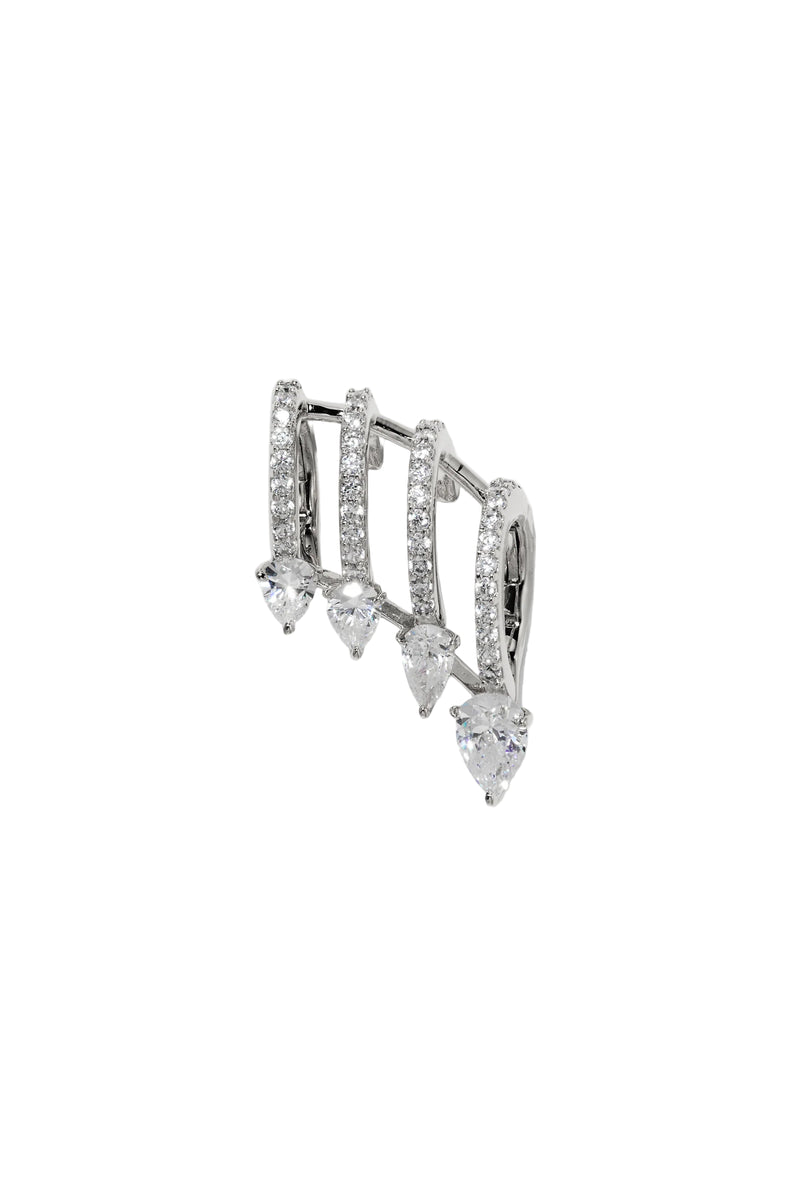 Nadri Bonne Annee Multi Row Cuff Earrings