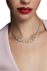 Nadri London Mixed CZ And Peral Frontal Necklace