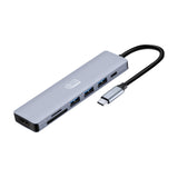 Adesso AUH-4025 7 In 1 Docking Station, USB C to HDMI, PD, 3* USB A , Micro SD/SD Card Reader