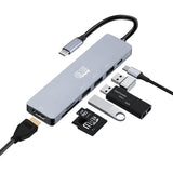 Adesso AUH-4025 7 In 1 Docking Station, USB C to HDMI, PD, 3* USB A , Micro SD/SD Card Reader