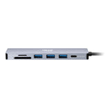 Adesso AUH-4025 7 In 1 Docking Station, USB C to HDMI, PD, 3* USB A , Micro SD/SD Card Reader