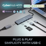 Adesso AUH-4025 7 In 1 Docking Station, USB C to HDMI, PD, 3* USB A , Micro SD/SD Card Reader