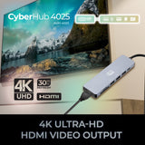 Adesso AUH-4025 7 In 1 Docking Station, USB C to HDMI, PD, 3* USB A , Micro SD/SD Card Reader